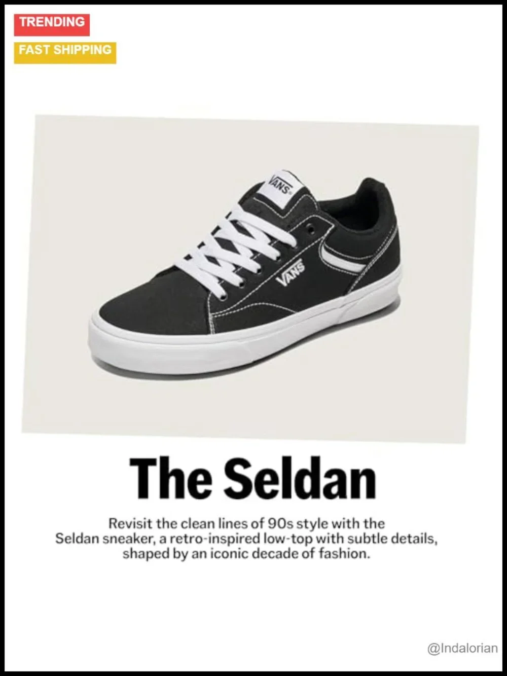 Vans Seldan Retro Tennis Sneakers Low Top Canvas Lace Up Casual Shoes